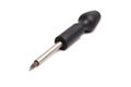 Black screwdriver isolated on a plain white Royalty Free Stock Photo