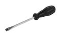 Black screwdriver isolated on white background. Royalty Free Stock Photo