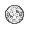 Black scribble tree ring