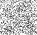 Black scribbles, abstract chaotic lines, doodles Royalty Free Stock Photo