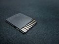 Black SD Card for Storing Media Files with Selective Focus