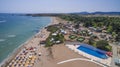 Black Sea Beach from Above- Aerial View Royalty Free Stock Photo