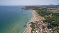 Black Sea Beach from Above- Aerial View Royalty Free Stock Photo