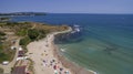 Black Sea Beach from Above-Aerial View Royalty Free Stock Photo