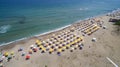 Black Sea Beach from Above- Aerial View Royalty Free Stock Photo