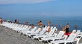 The Black Sea Beach In Batumi