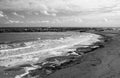 Black Sea beach at Eforie Royalty Free Stock Photo