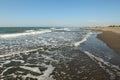 Black Sea and the beach near Poti city, Georgia Royalty Free Stock Photo