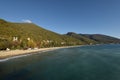 The Black Sea coast at Gagra Republic of Abkhazia Royalty Free Stock Photo
