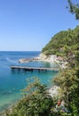 The Black Sea coast near the village of Janhot, Krasnodar region Royalty Free Stock Photo