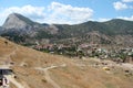 The Black Sea coast of the southern part of the Crimean peninsula near the town of Sudak. Ukraine.