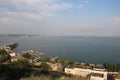 The black sea coast in Yalta from the height of bird flight