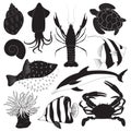 Black Sea Creature Icons