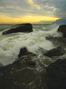 Black sea in the evening. Royalty Free Stock Photo