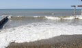 Black Sea. Sea waves. Sochi Royalty Free Stock Photo