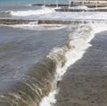 Black Sea. Sea waves. Sochi Royalty Free Stock Photo