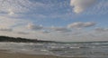 Black Sea seen from Plaja ''Modern'' (''Modern'' beach) in Constanta, Romania Royalty Free Stock Photo