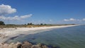 Black Sea shoreline near Gura Portitei resort Royalty Free Stock Photo