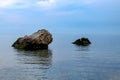 Black sea before the storm. Nature composition.