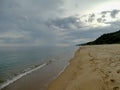 Black sea before the storm. Nature composition.
