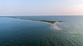 Black sea in Ukraine. Kinburn Spit. Wild nature, top view of Kinburn spit - the Ukrainian Maldives