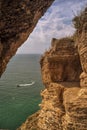 Rocky Black Sea coast at cape Kaliakra, Bulgaria Royalty Free Stock Photo