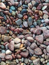 Black Sea Wet Pebbles Stones Beach Shore Texture Pattern Background Photo