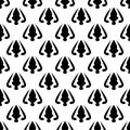 Black Seamless Curve Wave Element Repeat Fabric Textile Tile Pattern On White Background Royalty Free Stock Photo