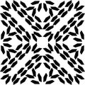 Black Seamless Dot Pattern in White Background