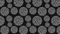 Black Seamless Dotted Circles Background Pattern Design Royalty Free Stock Photo