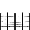 Black seamless fence Royalty Free Stock Photo