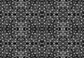 Black seamless mosaic pattern. Abstract geometric background with triangles and circles for wallpaper and other applications. Royalty Free Stock Photo