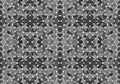 Black seamless mosaic pattern. Abstract geometric background with triangles and circles for wallpaper and other applications. Royalty Free Stock Photo