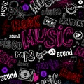 Black seamless music background.