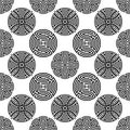 Black seamless ornamental pattern Royalty Free Stock Photo