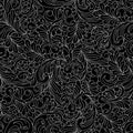 Black seamless pattern of curlicues Royalty Free Stock Photo