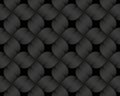 Black seamless pattern of quadratic woven bands. Vector dark repeating background illustration