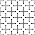 Black Seamless Plus Sign Geometrical Shaping Pattern Repeated Design On White