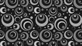 Black Seamless Retro Circles Pattern Background Royalty Free Stock Photo