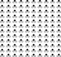 Black Seamless Three Circles Pattern Repeated Design On White Background Royalty Free Stock Photo