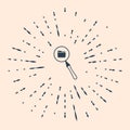 Black Search concept with folder icon isolated on beige background. Magnifying glass and document. Data and information Royalty Free Stock Photo