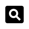 Black Search symbol for banner, general design print and websites.