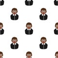 Black Secretary Woman Seamless Pattern