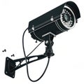 Black security camera with mounting bracket and screws on white background image Royalty Free Stock Photo