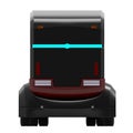 Self-driving truck futuristic black front Royalty Free Stock Photo