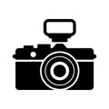 Black selfi camera vector icon design Royalty Free Stock Photo
