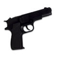 Black semi-automatic gun isolated on white background Royalty Free Stock Photo