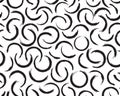 Black semi circles, Seamless pattern