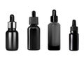 Black serum bottle. Pipette dropper bottle mockup