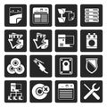 Black Server Side Computer icons Royalty Free Stock Photo